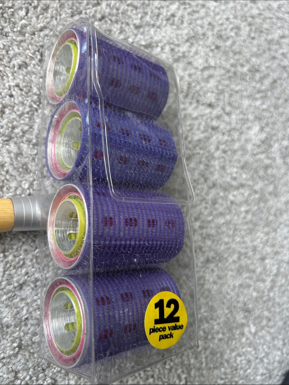 Purple Velcro Hair Rollers - Pack